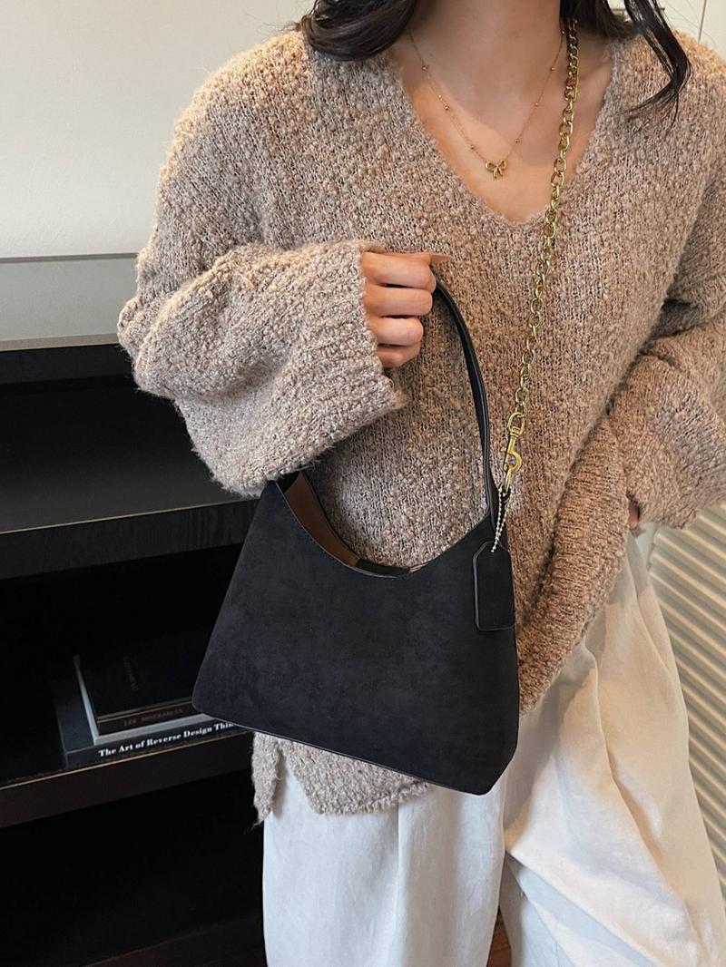 25 fall&winter Women's Satchel Handbag, Elegant Plain Design, Perfect for Daily Use & Special Occasions, Fall/winter Fashion Accessory, Elegant Bags