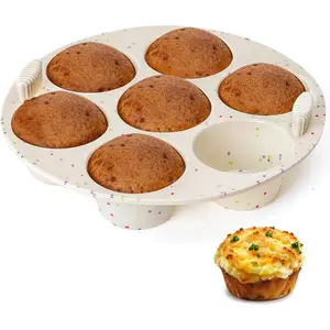Muffin Pan for Air Fryer Oven , Nonstick 7 Cups Easy To Handle for Baking Egg Bites Mold Muffin Tart Cupcake Mini Quiche 1 Pack Confetti