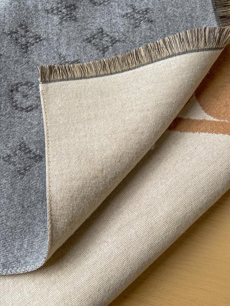 Boho Floral Pattern Imitation Wool Scarf for Women, Thick Soft Double-Sided Boho Style Shawl, Comfortable Design for Fall & Winter Daily Wear