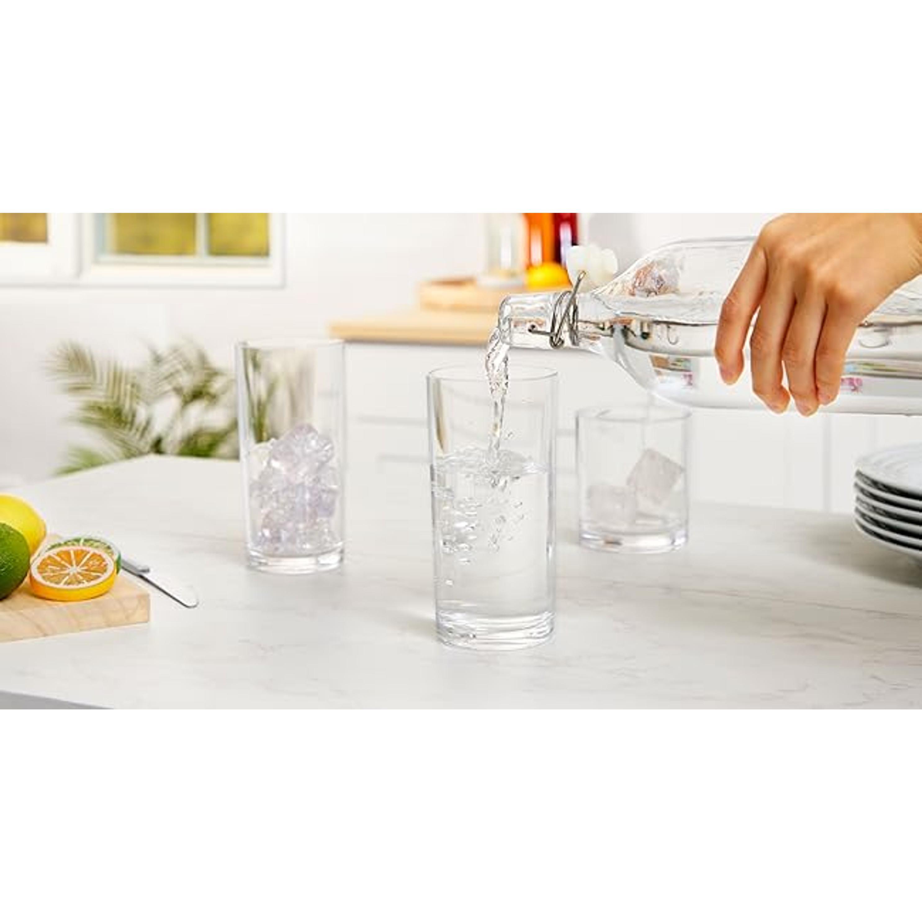Classic Clear Plastic Reusable Drinking Glasses (Set of 8) 12oz Rocks & 16oz Water Cups | BPA-Free Tumblers, Made in USA | Top-Rack Dishwasher Safe Classic Clear Plastic Reusable Drinking Glasses (Set of 8) 12oz Rocks & 16oz Water Cups | BPA-Free Tumblers, Made in USA | Top-Rack Dishwasher Safe