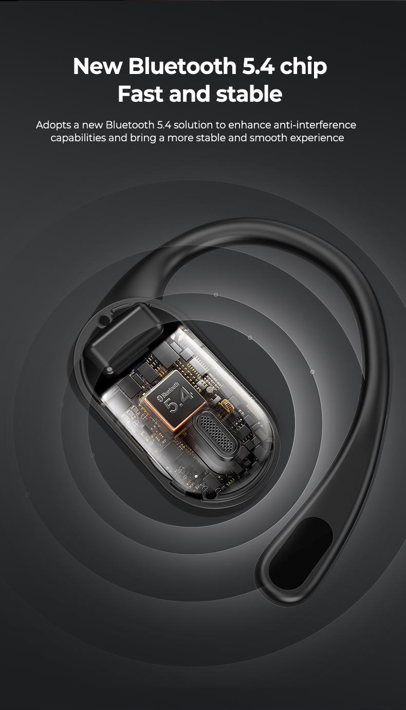 ERAZER XF38 OWS Wireless Bluetooth Earbuds HIFI Sound Quality Music Headphones for Gaming Travel Sports,Wireless Remote Control Built-in Mic