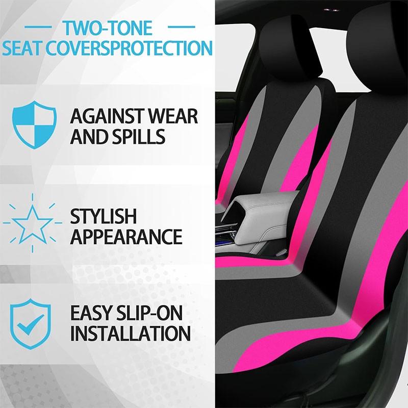 45pcs Car Seat Covers & Interior Accessories Set: Thin Summer Polyester Five-Seat Car Seat Covers, Plush Steering Wheel Cover and Other Ornaments, Suitable for Most Cars and SUVs 45pcs Car Seat Covers & Interior Accessories Set: Thin Summer Polyester Five-Seat Car Seat Covers, Plush Steering Wheel Cover and Other Ornaments, Suitable for Most Cars and SUVs