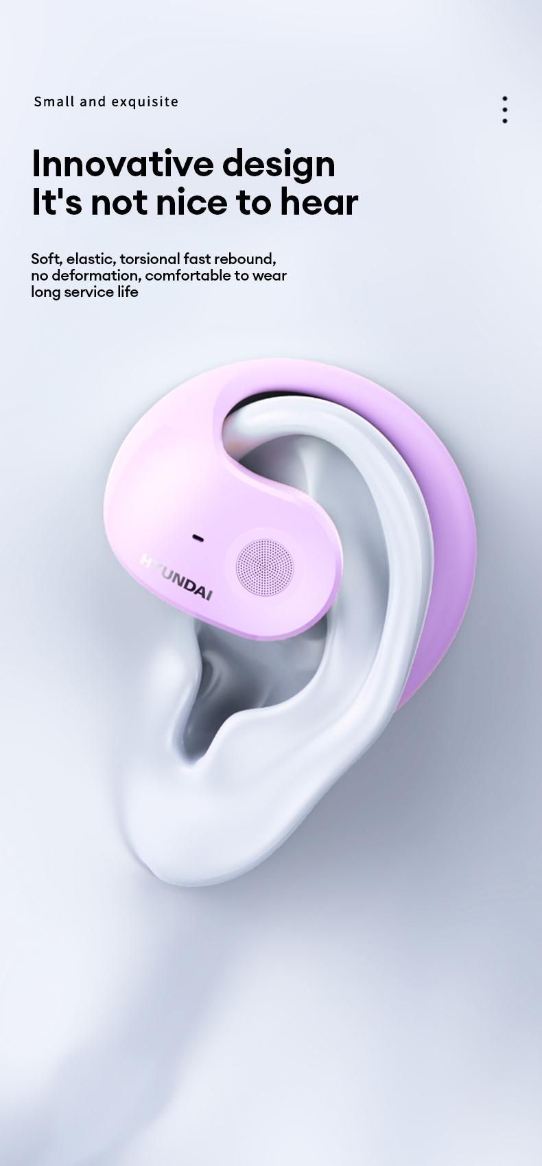 HYUNDAI T26 PRO Audio Earbud Wireless Bluetooth 5.4 Stereo Headset, Chargeable & Automatic Connection, Noise Reduction, Waterproof Sport Headphones for Music & Calls