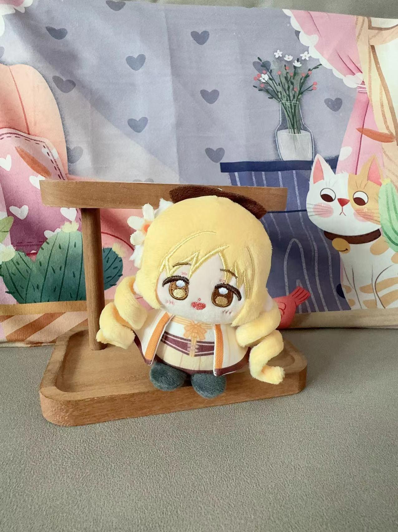 12cm Puella Magi Madoka Magica Plush Sakura Kyoko Kaname Madoka Tomoe Mami Cartoon Anime Figure Stuffed Doll Backpack Pendant