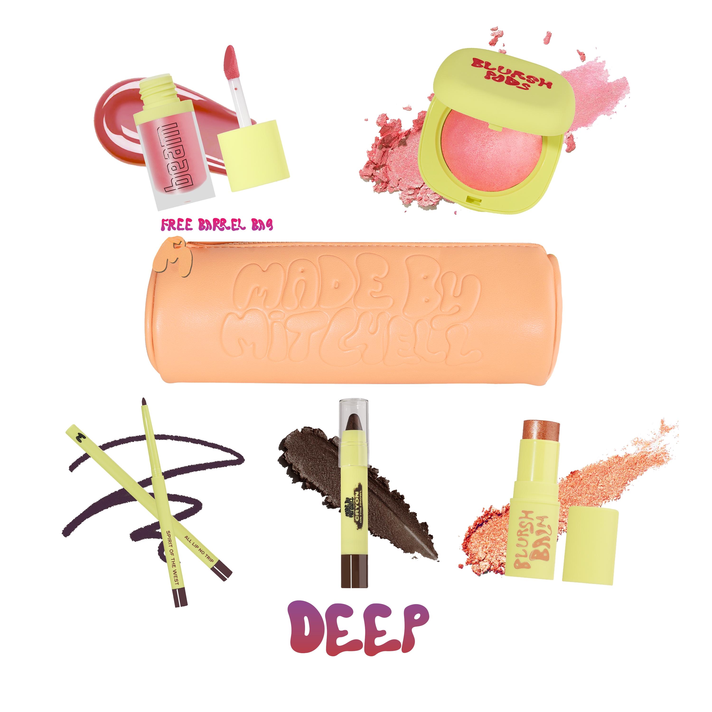 Made by Mitchell the Capsule 5-Piece Face Eye & Lip Kit Sets, Limited Edition Blush Liner & Glow Makeup Bundle, Essential Beauty Kit