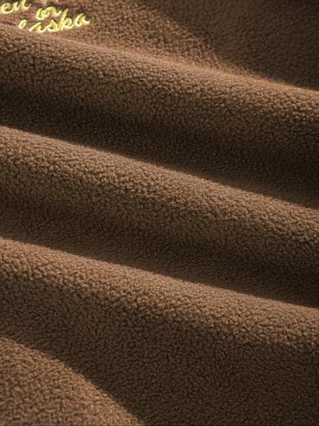 Men's Fleece Half-Zip Stand Collar Long Sleeve Sweatshirt, Casual Warm Vintage Pullover for Fall & Winter, Thick Fabric, Fitted Style