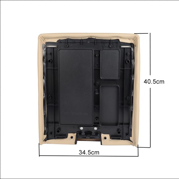 CROSSDESIGN Fit For 2007-2014 Chevy Silverado GMC Center Console Lid Pull Over Cover Armrest Pad Beige