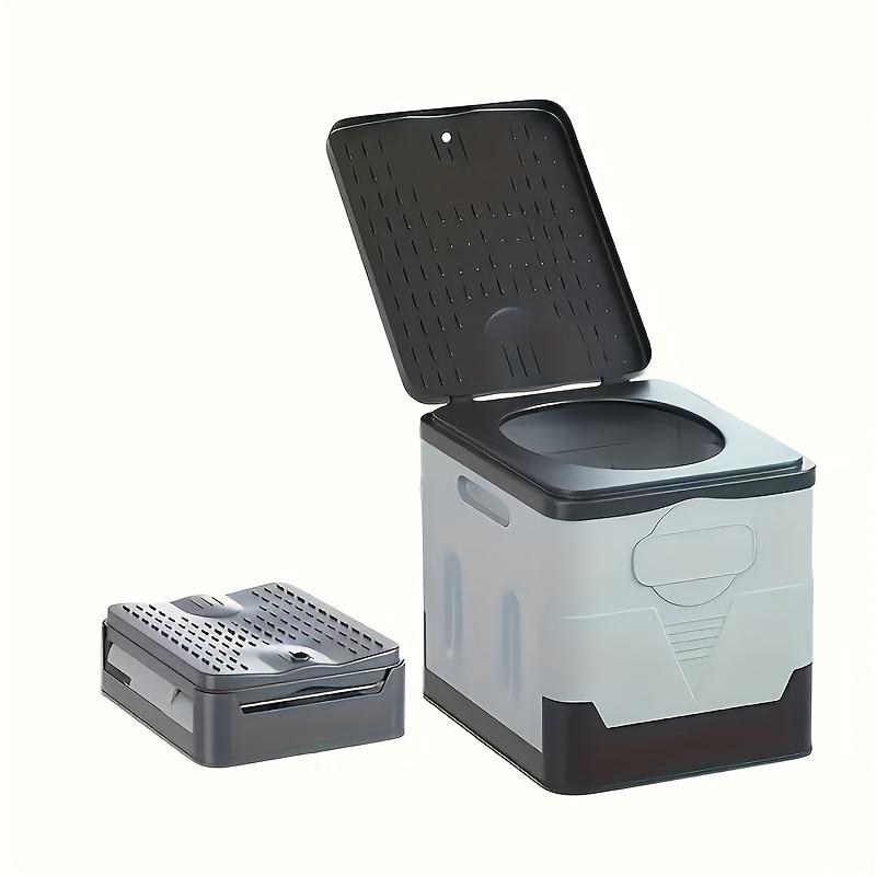 Portable Car Foldable Toilet Compact Fast Design for Travel Camping Road Trips Black Gray Collapsible Storage Solution Hygiene Accessories