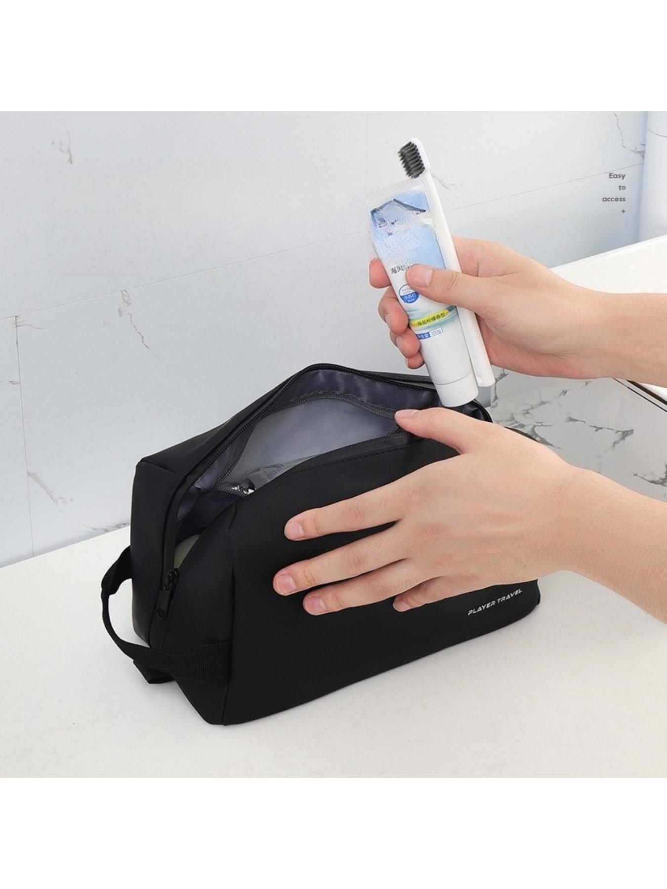 Waterproof toiletry bag for men, portable for business trips, new stylish gym shower bag, women's travel organizer cosmetic bag.