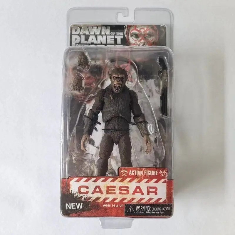 Neca 1/12 Rise of the Planet of the Apes 4 King Kong Caesar 7 Inch Jointed Action Figure, Collectible Model, Poseable PVC Collectibles, Party Gift, Halloween Present