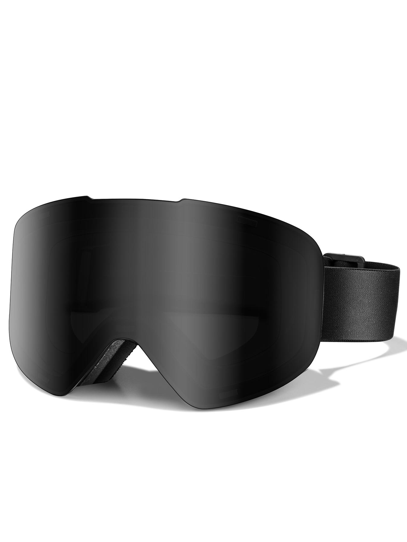 Ski Goggles with Uv400 Protection+ Replacement Lenses, Anti-Fog, Interchangeable Magnetic Lenses, OTG-Friendly, Frameless Design, Snowboard Goggles for Men Women