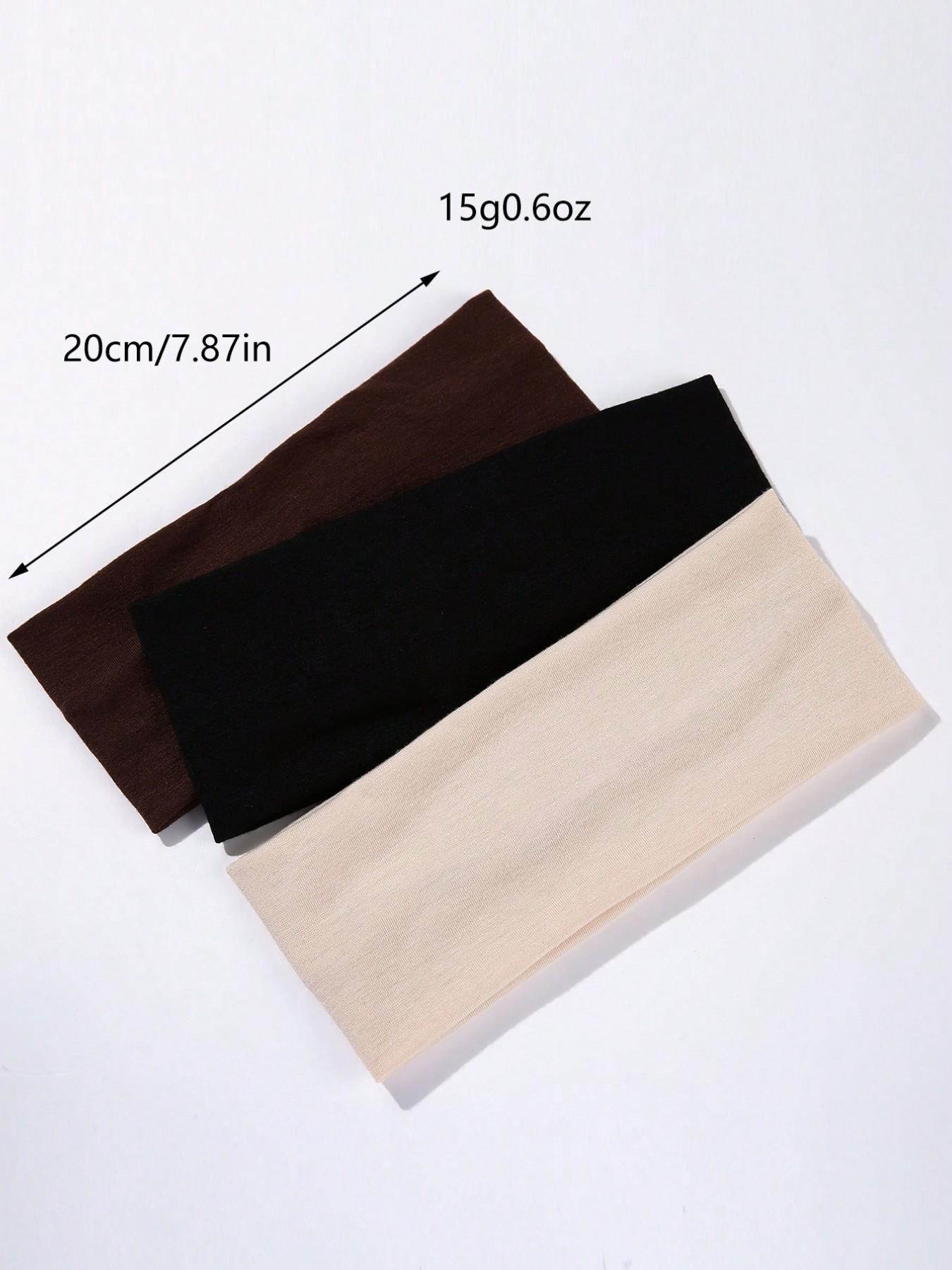 3pcs Stretchy Soft Sports Headband For Women, Elastic Headbands, Suitable For Workout, Yoga, Washing Face, Makeup, Eye Mask, Outdoor, Party, Hair Accessories