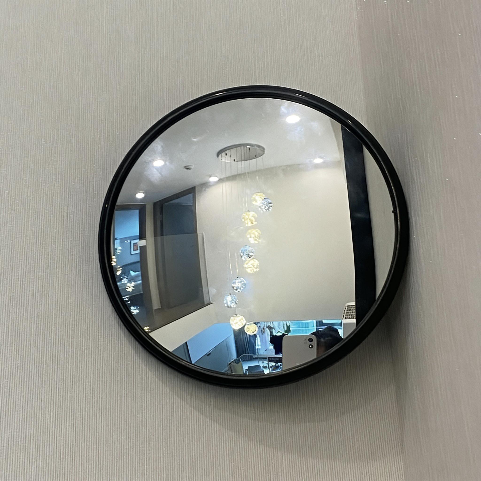 Stylish Wall‑Mounted Convex Fisheye Mirror, Wide‑Angle Selfie Must‑Have, Modern Industrial Home Decor