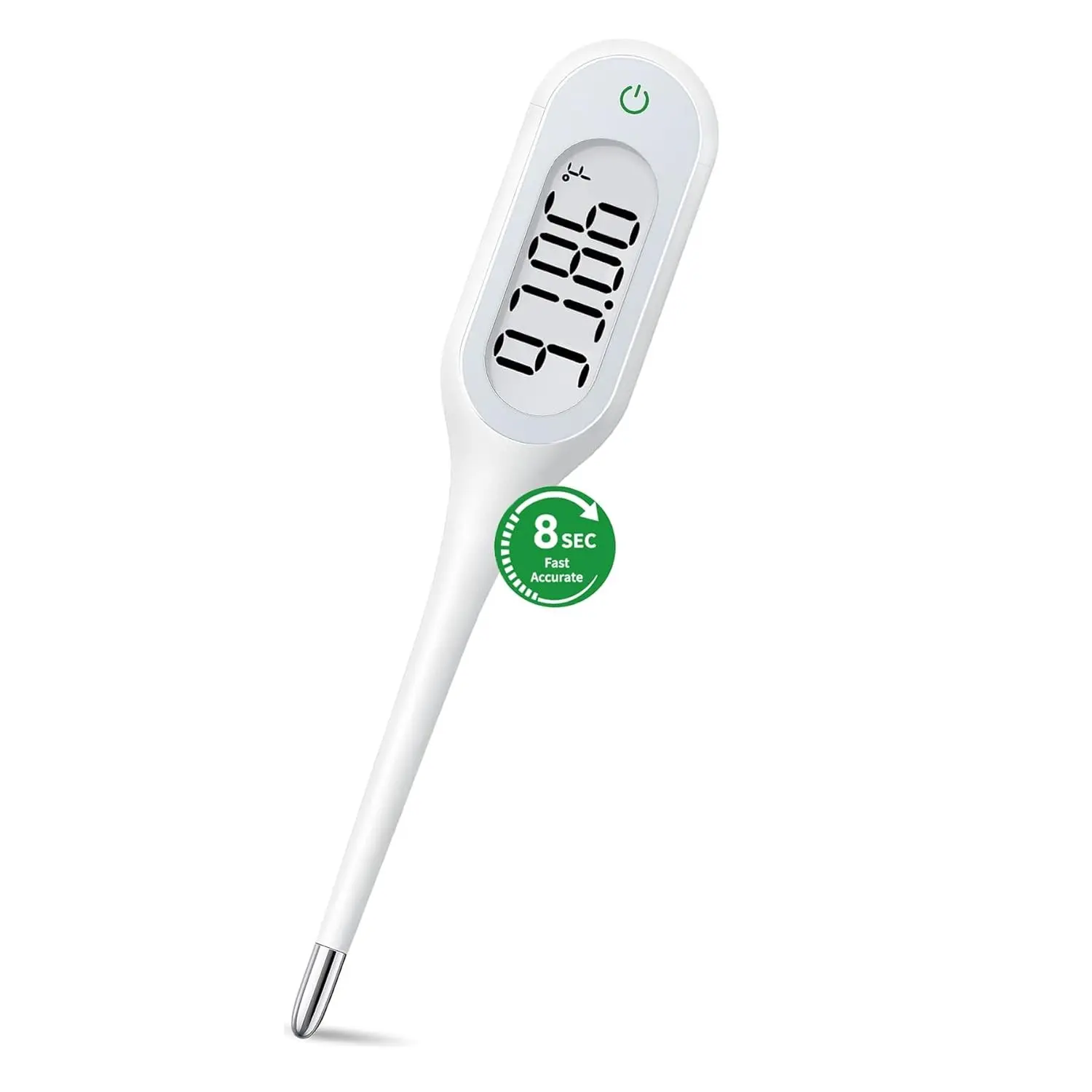 Thermometer for Adults, Kids & Babies, Accurate & Safe with Fever Alarm and Memory Recall, Oral, Rectal or Underarm Use, White(Gift)