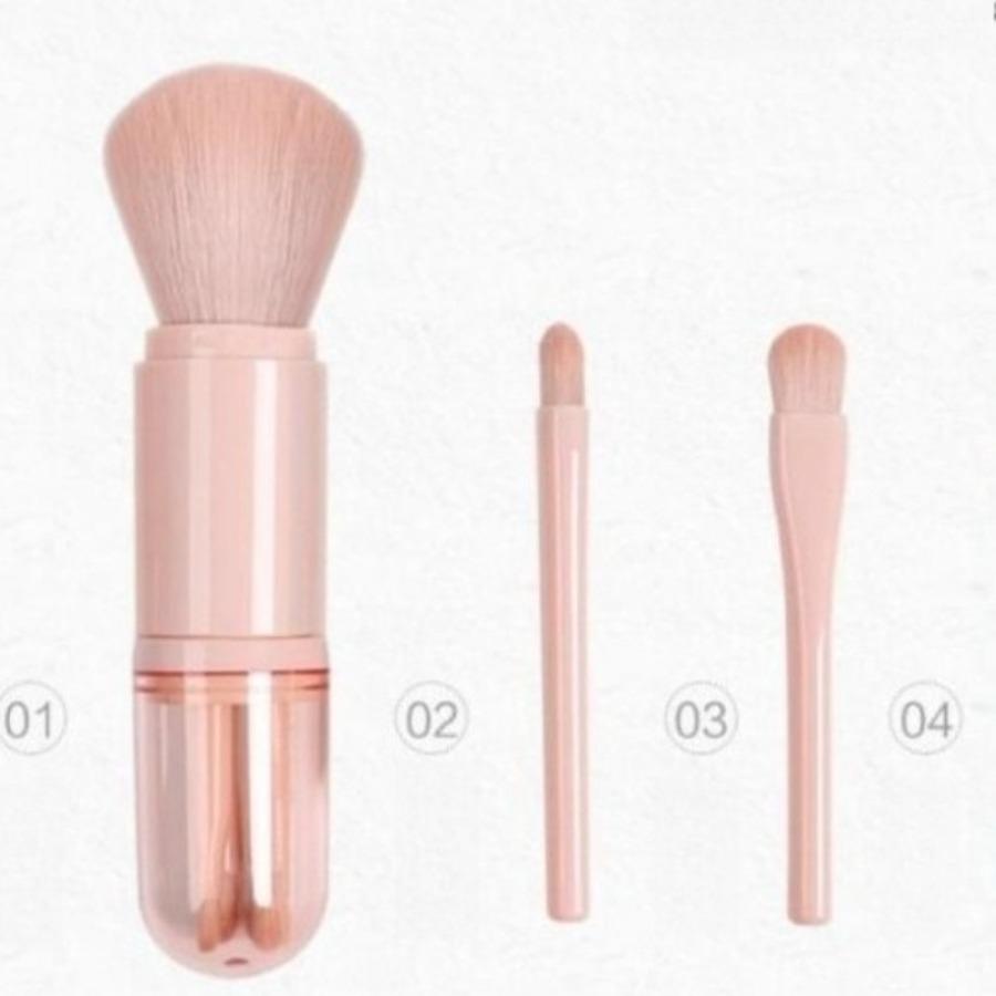 1PC Multifunctional Portable 4 in 1 Makeup Brush Set Scalable Hash Eye Travel Small Brush Painting and Three Soft Beauty Makeup Tool