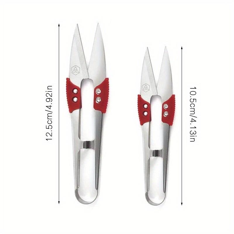 U-Type Spring Small Scissors Set, Sharp Stainless Steel Sewing Scissors, Ideal for Fabric Cutting, DIY Crafts, Thread Trimming, Home Office Use