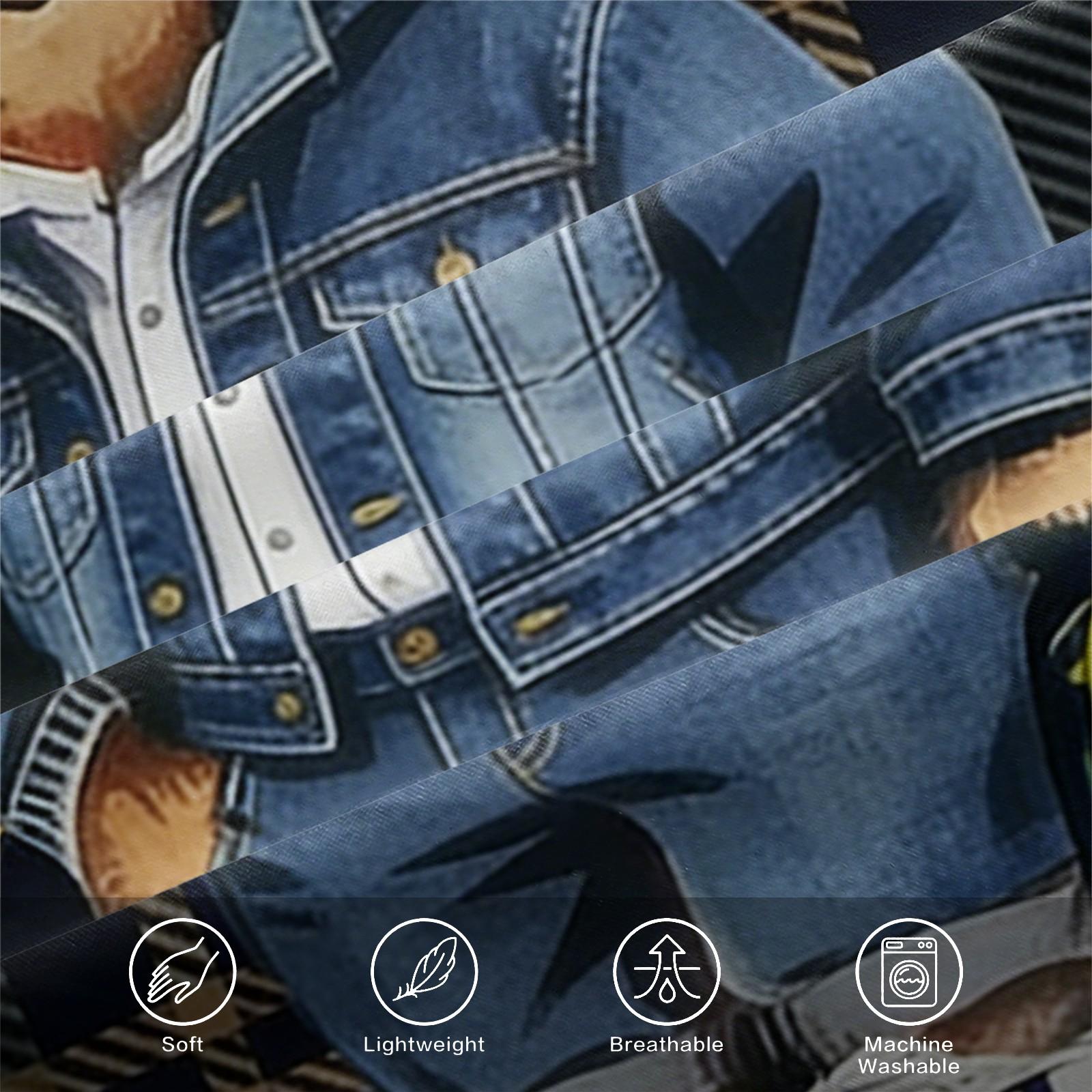 Teddy Bear Pattern Bed Sheet, Comfortable Printed Pattern, Includes 1 Bed Sheet and 2 Pillowcases, Comfortable Bedding, Non slip Dust Cover Suitable for Bedroom and Guest Room, Suitable as a Gift for Children or Adults