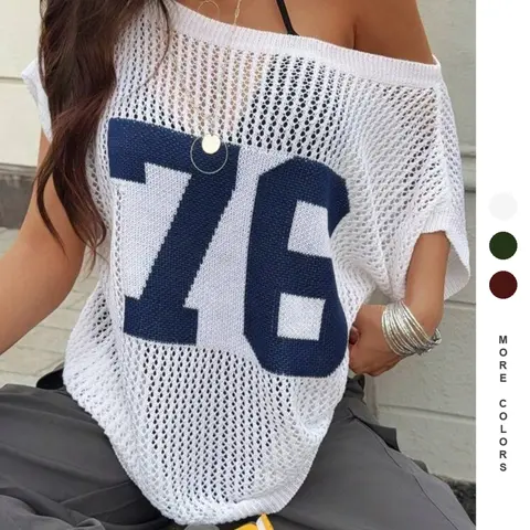 Elegant Sleeveless Knit Top, Loose Knit Tops, Chic Summer Fashion Women's Knitted Sweater, European Style Hollow Out Design, Perfect for Casual Everyday Wear, Knitwear