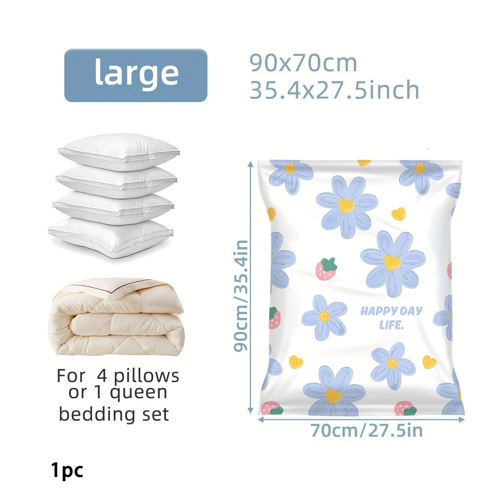 Vacuum Compression Storage Bags, Space Saving Bags, Vacuum Sealer Bags, Long Rectangle Plastic Multi-Functional Bag with Zipper Seal, Moisture Proof, Saves 80% Space