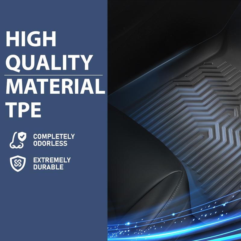 CROSSDESIGN Fit For 2023-2024 Honda Accord Front & 2nd Row Heavy Duty Tpe Floor Mats Liner