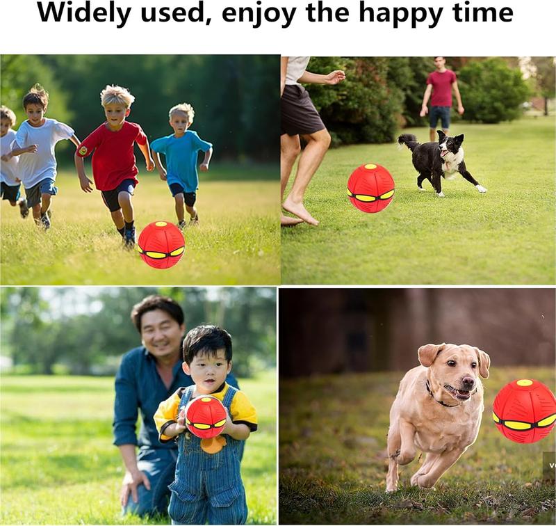 Children's UFO Ball Toy Outdoor Flat Throwing Boys' Disc Ball Toy Shape Changing Toy Ball Parent Child Interactive Toy Suitable for 34567 Year Old Boys and Girls Stress Relieving Bouncing Flying Ball Toy