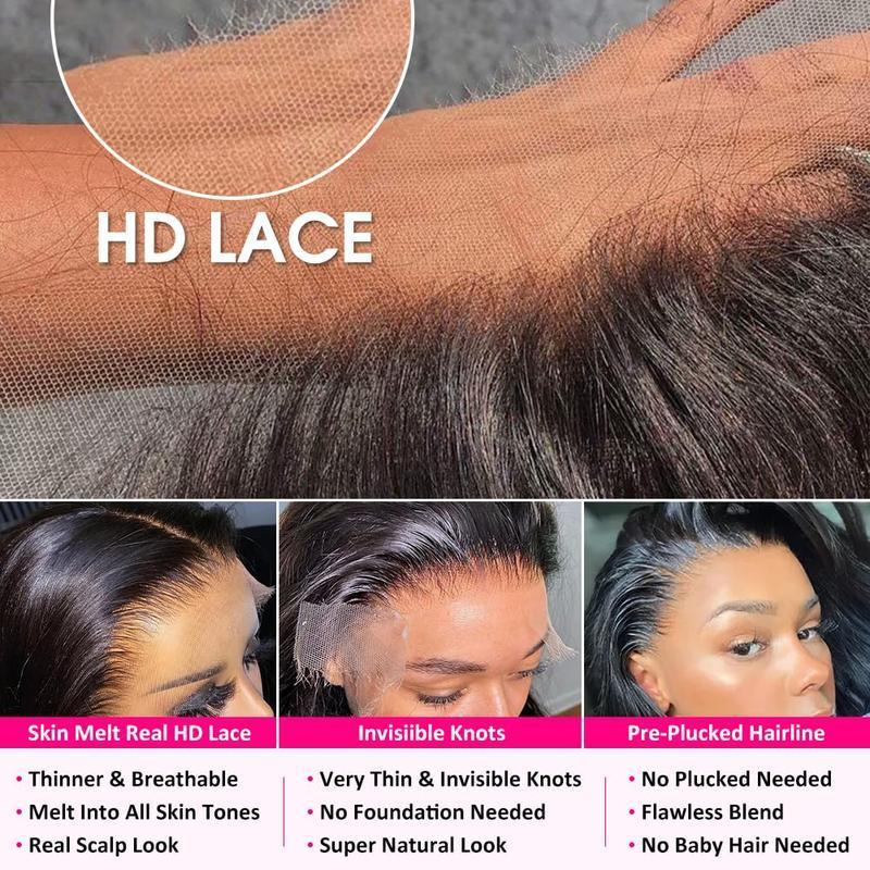 [30Inch for Only $89] Yilike 13x6 Lace Front Wigs Human Hair Wig 180% Density Body Wave Lace Front Wigs Human Hair Pre Plucked 13x6 HD Lace Frontal Wigs Human Hair for Black Women Glueless Wigs HD Transparent Lace Frontal Wigs Human Hair with Baby Hair
