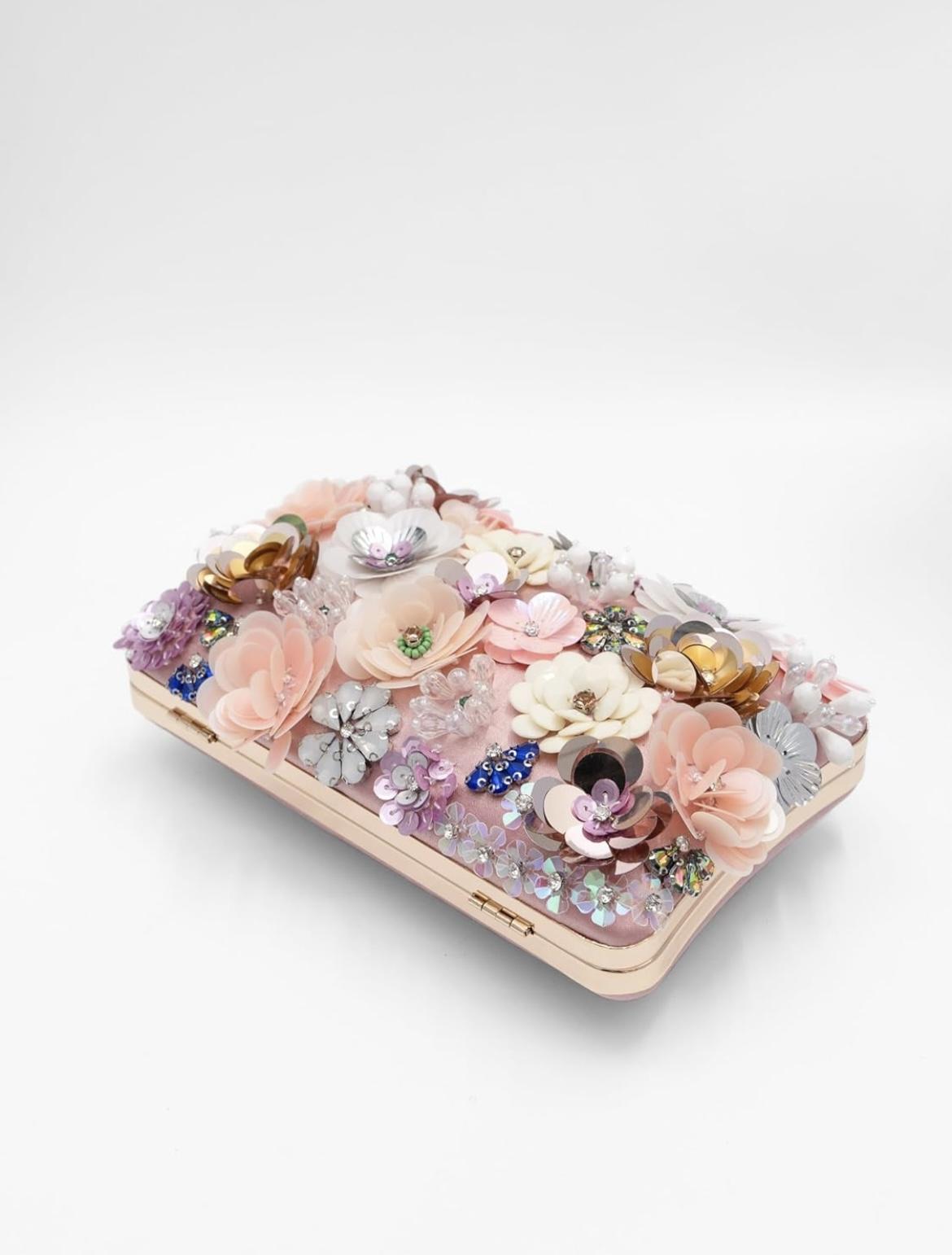 Handmade Beaded Embroidered Floral Clutch Bag, Woman Handbag,Elegant Evening Accessory, Christmas Eve Essentials,Christmas Gifts for Her,Luxury Party Purse, Women's New Year Gift, Valentine's Day Present，Graduation present.