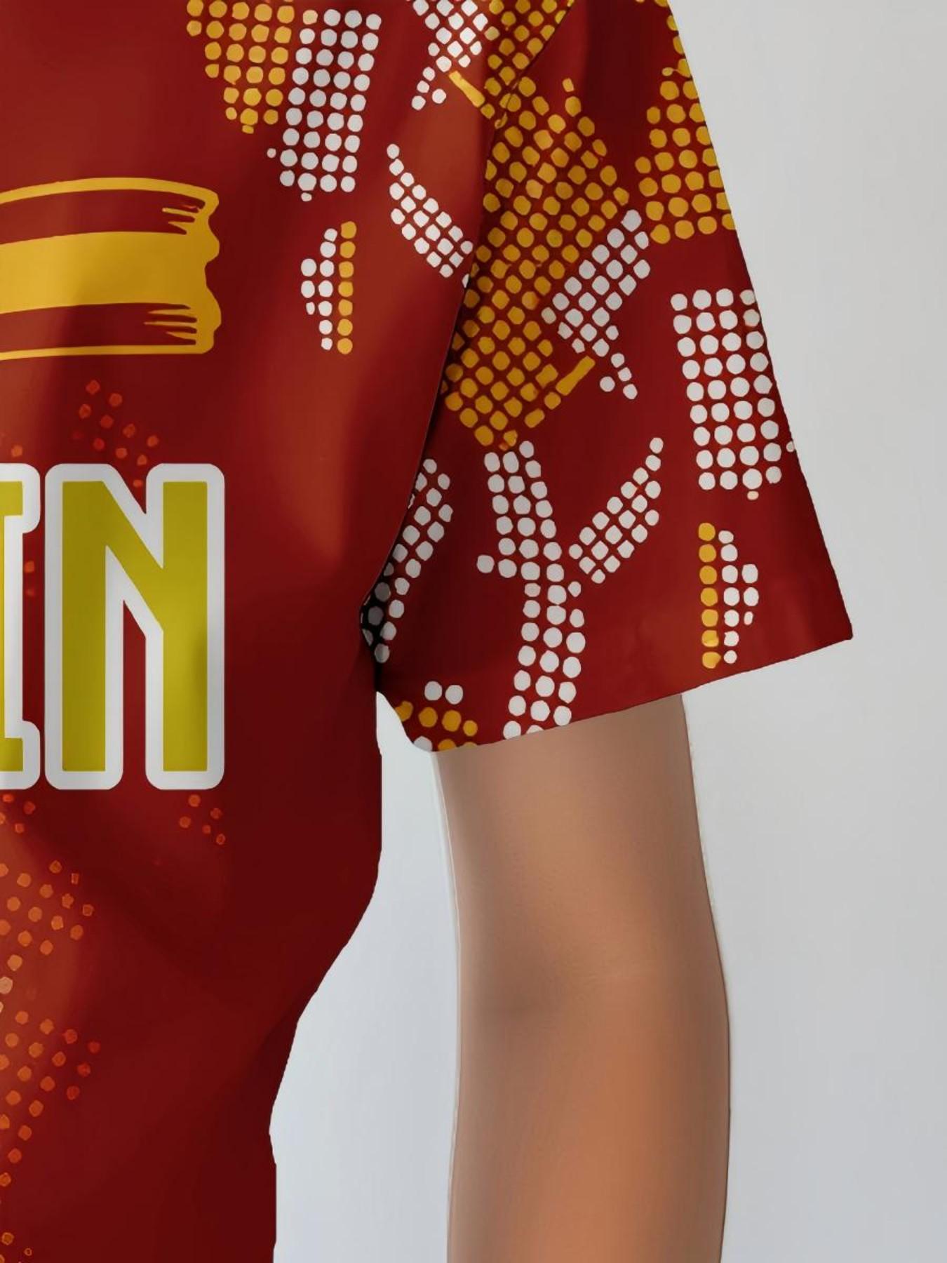 23 Number Kids Football Jersey, Bullfighter Army Boys' Sports T-Shirt, Teenager Fan Short Sleeve Soccer Shirt, Casual Geometric Pattern