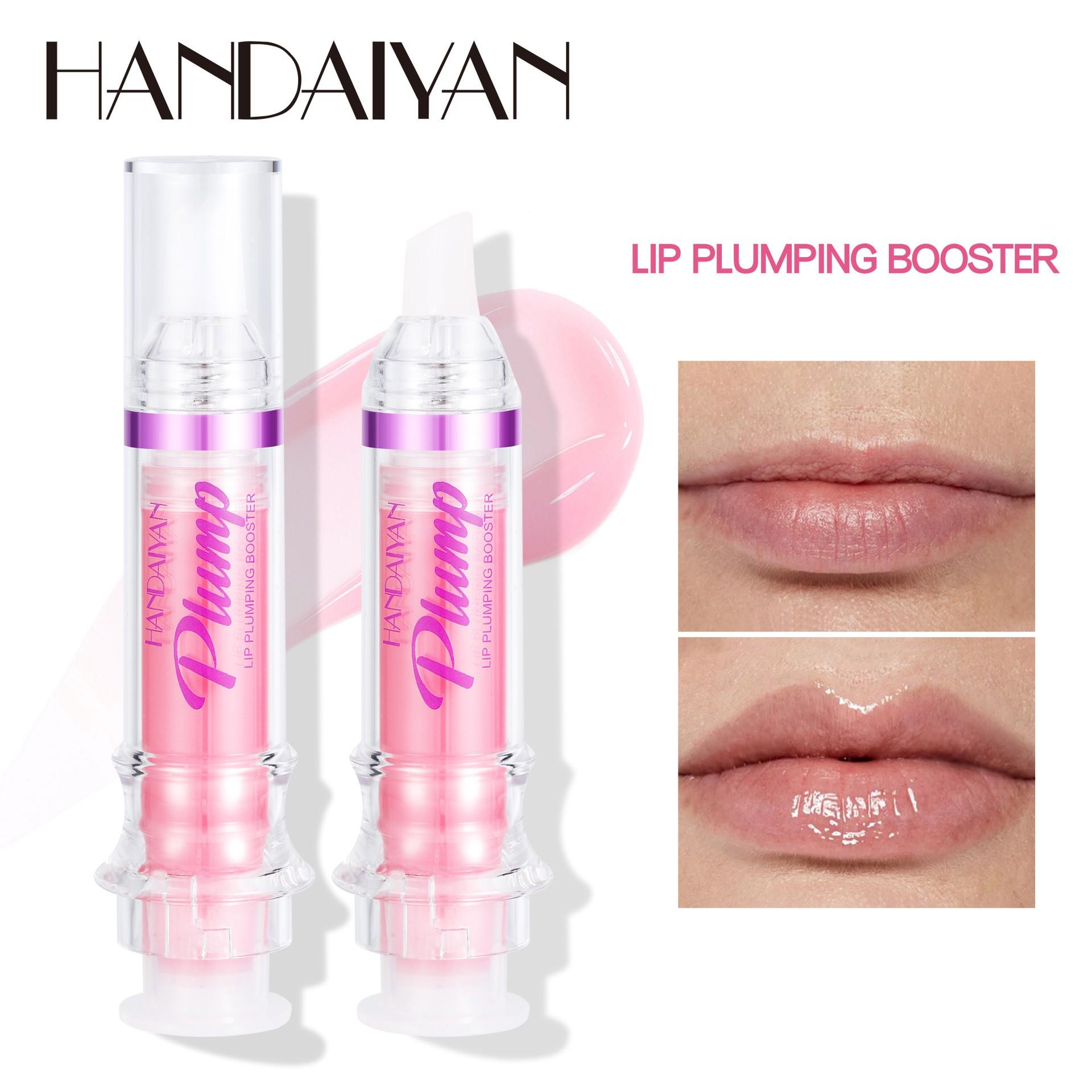 Handaiyan Moisturizing Lip Gloss, Mirror Finish Transparent Lip Jelly, Glass Lip Glue Waterproof Long-Lasting, Enhances Lips Naturally