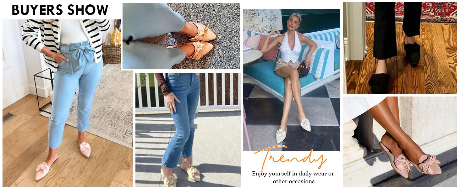 Coutgo Mules for Women Slip On Comfortable Pointed Toe Womens Loafers Women's Flats for Women's Mules & Clogs Coutgo Mules for Women Slip On Comfortable Pointed Toe Womens Loafers Women's Flats for Women's Mules & Clogs