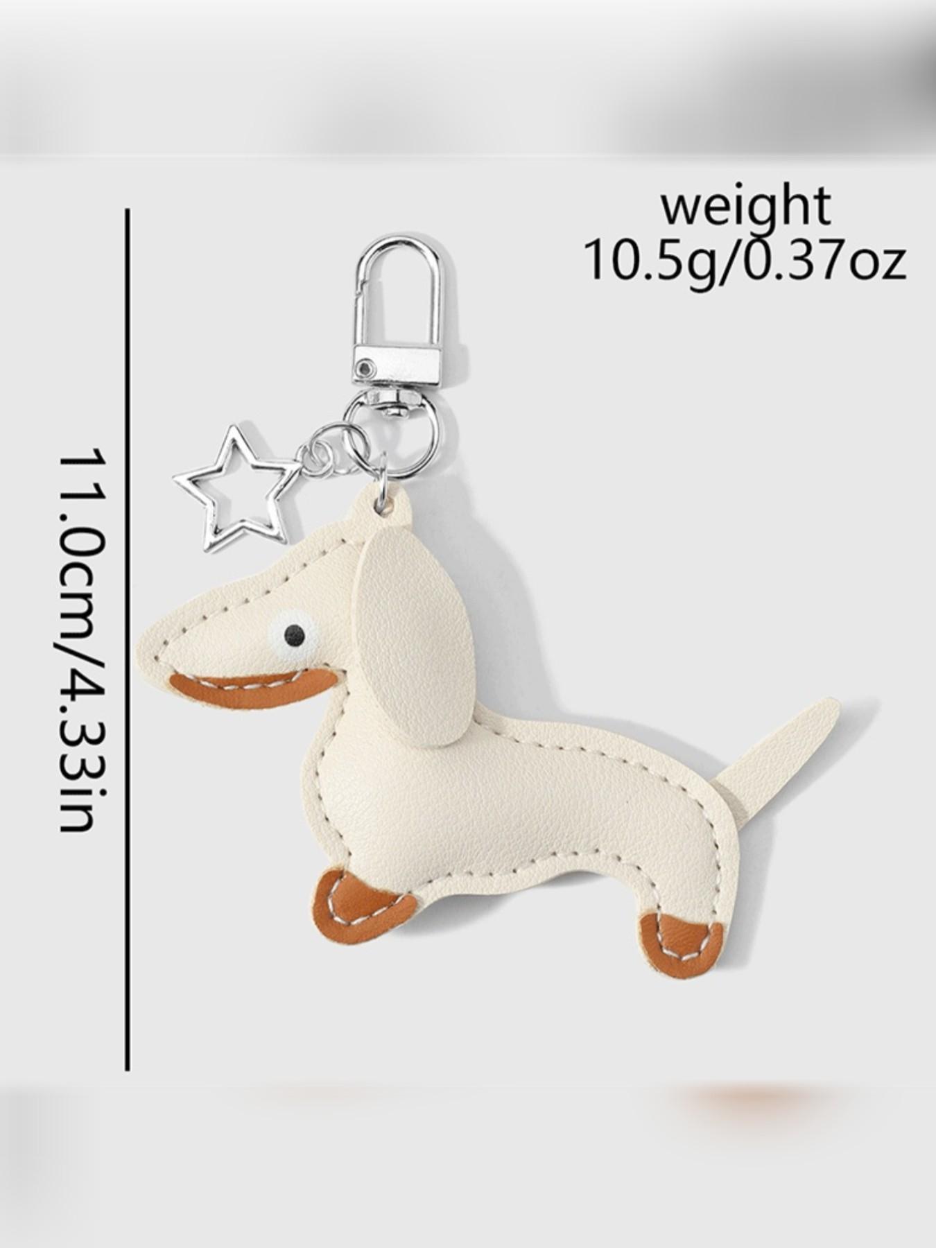 Cute Pug Dog Bag Charm, Marais Style Keychain Accessory, Animal Pattern, Casual Fashion, Suitable for All Seasons