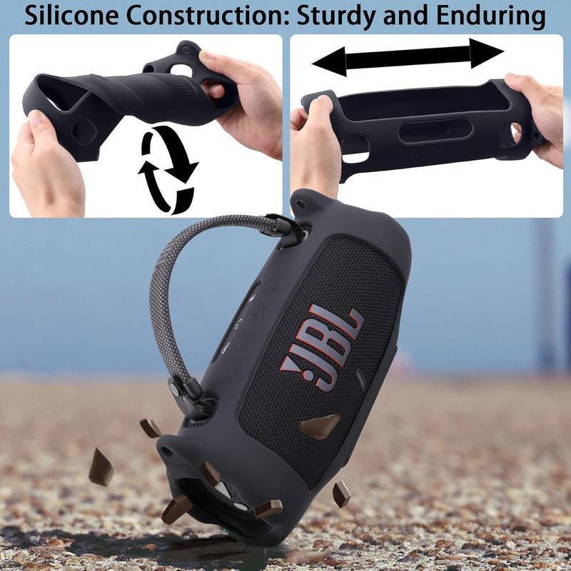 remium Silicone Case for JBL Charge 6, Full Protection Sleeve with Carrying Handle, Detachable Shoulder Strap and D-Ring, Lightweight & Durable for Daily Use and Outdoor Activities. bluetoothspeaker portablespeaker