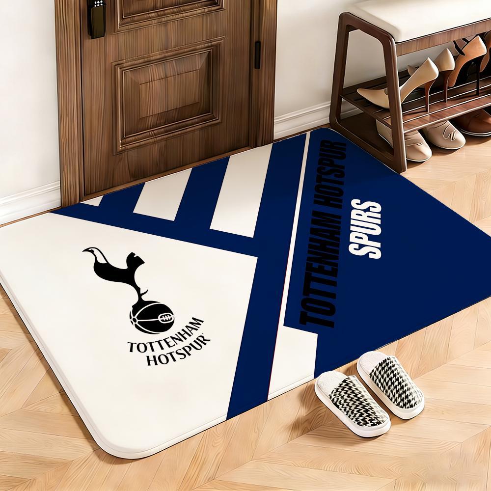 Sports Tottenham Hotspur Football Club Floor Mat This soft flannel mat provides a cozy Soft flannel mat with quick water absorption, non-slip and durable. Easy to clean, ideal for bathroom and entryway use.
