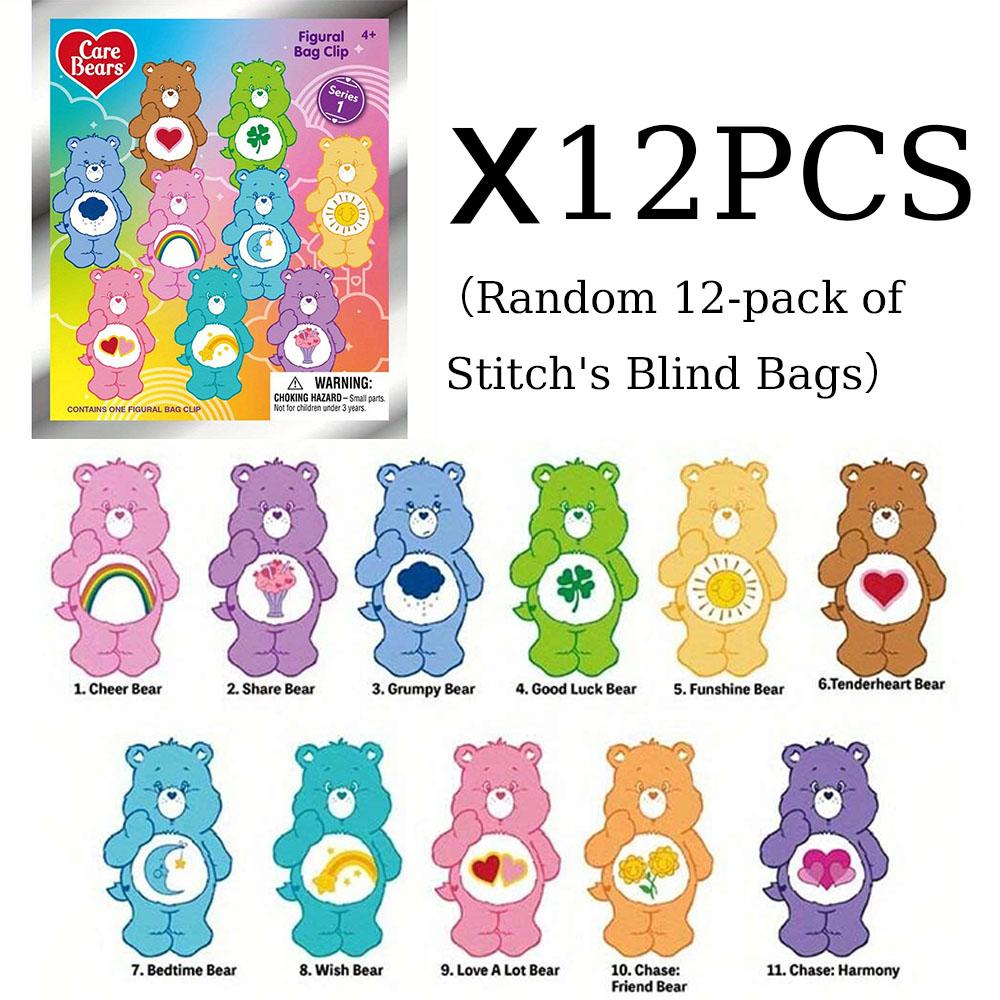 Care Bears Officially Licensed 3D Cute Doll Blind Bag Keychain Blind Box Key Ring Cheer Friend Wish Bear Bedtime Bear Bag Clip Anniversary Birthday Christmas Halloween Surprise Gifts Surprise Bags  Key Chain For Friends Family Care Bears Fan Favorite