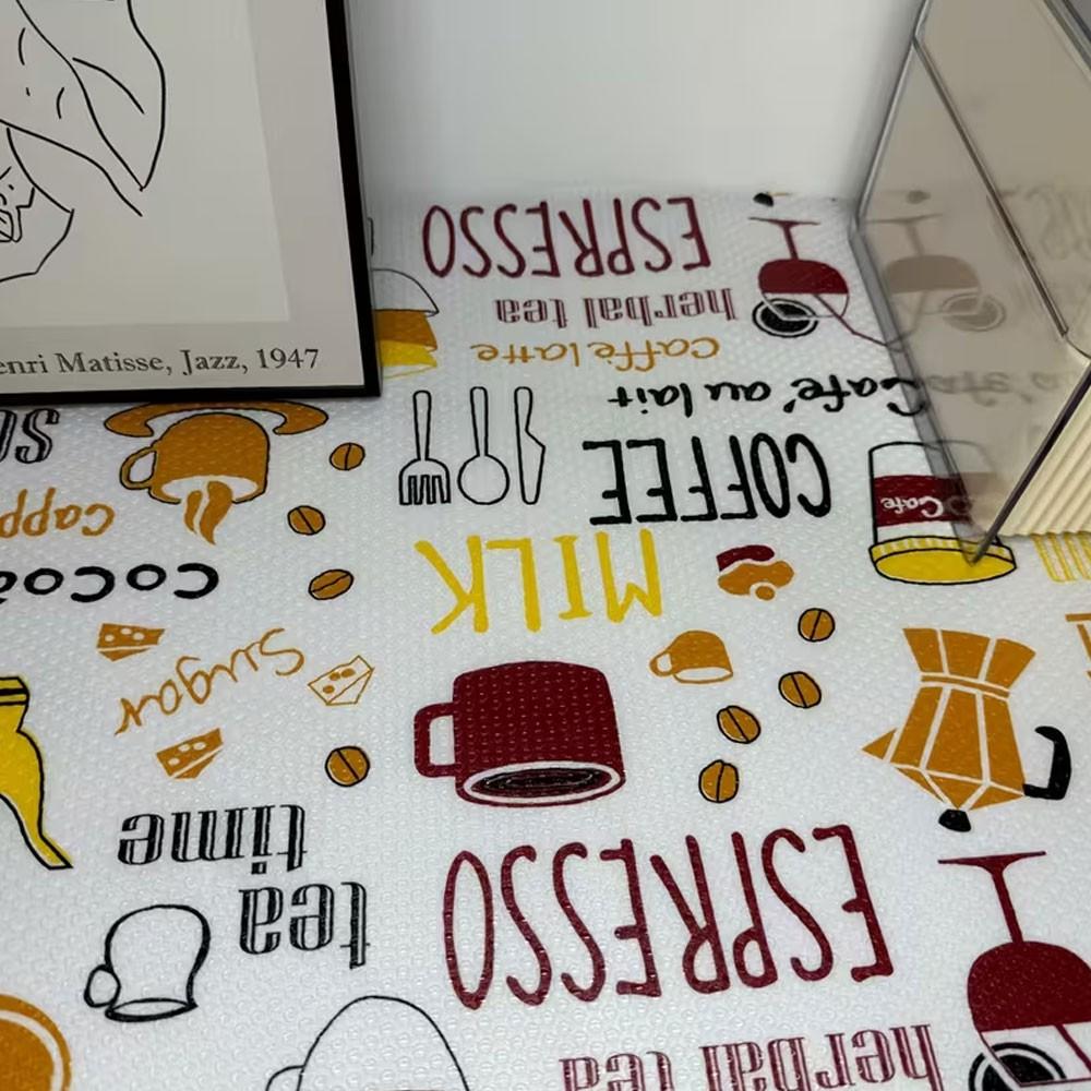 4pcs Shelf Liner, Multifunctional Drawer Liner, Cute Cartoon Printing, Non-Adhesive, Waterproof, Oil-Proof, for Wardrobe, Shoe Rack, Cabinet, Home Decor
