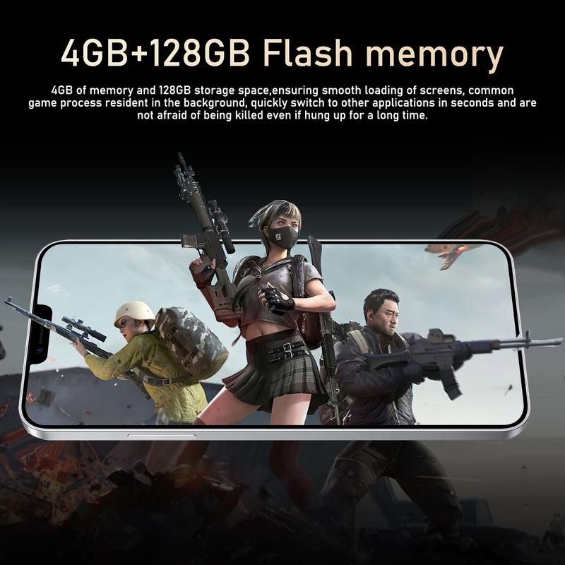 FUFFI 6.26 Inch Smartphone, 1 Count 128GB ROM 4GB RAM Android Cell Phone with 8+16MP Camera, 4G Network, Dual SIM, Octa-core Android Phone, Mobile Phone