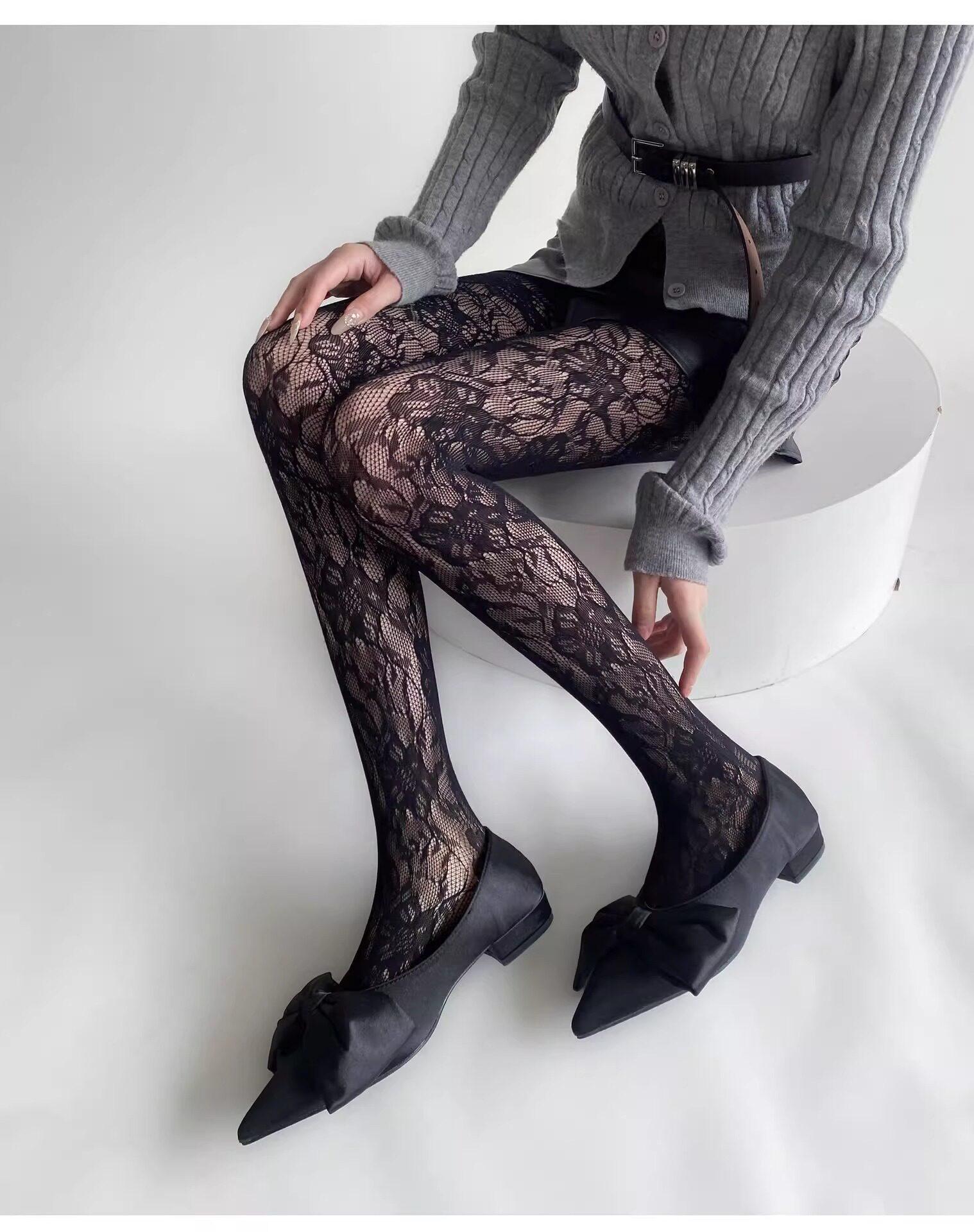 Women's Floral Fishnet Stockings, Sheer Mesh, Fashionable Thin Pantyhose, Comfortable Design, Perfect for Daily Wear, Wedding Season