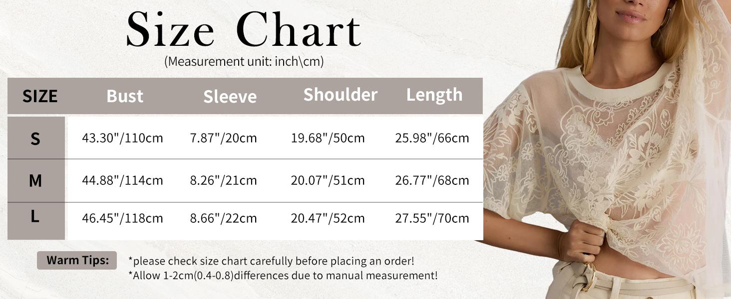 Yimoon Womens Lace Mesh Top Short Sleeve Floral Embroidered Sheer Blouse Sexy See Through Lace Layering Shirts