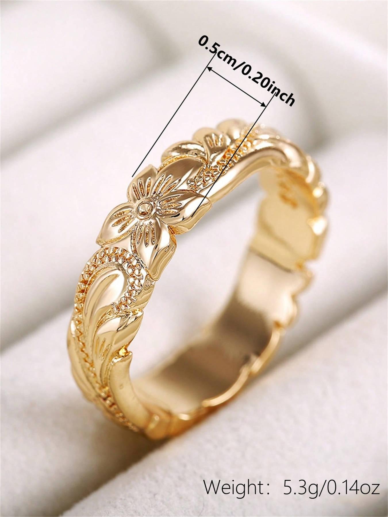 Elegant Flower Design Ring for Women, Fashion Jewelry for Party, Daily Clothing Decor, Trendy & Exquisite Wedding Engagement Anniversary Party Jewelry Gifts
