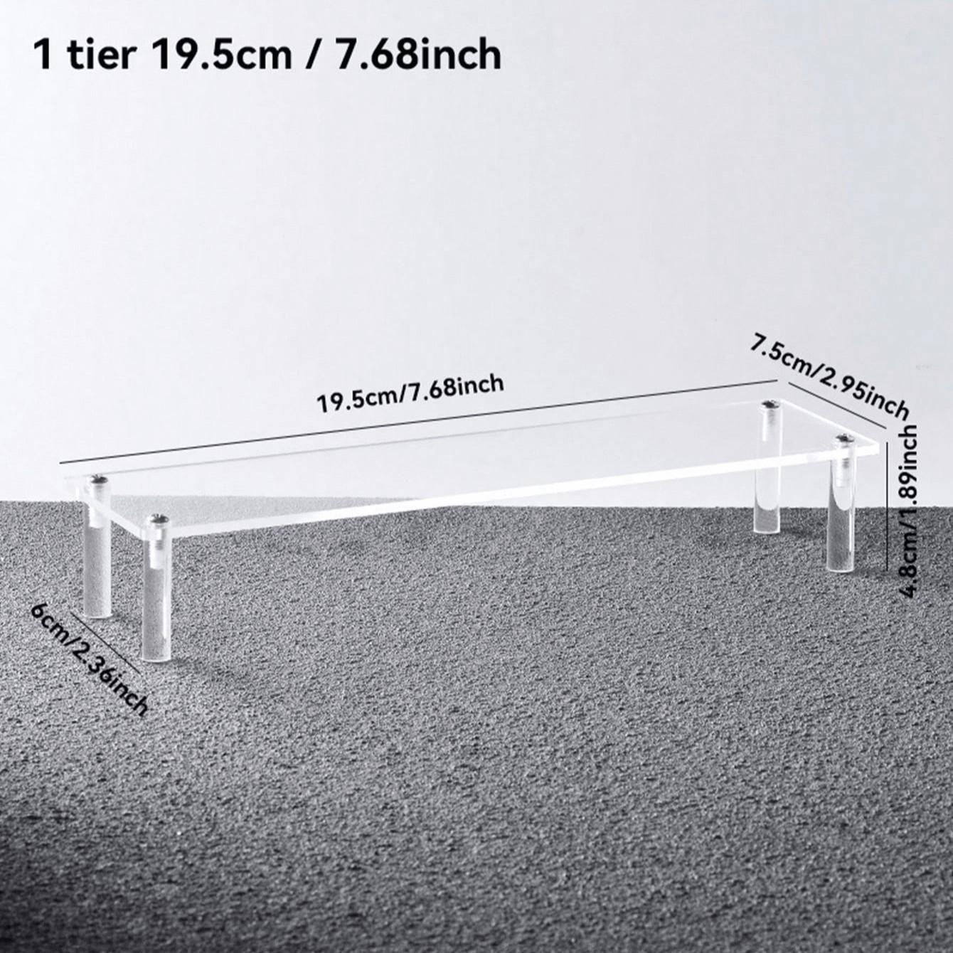 1PC Acrylic Display Stand, Transparent Acrylic Display Tube Holder for Perfume & Cosmetics, Single/tiered Design, Ideal for Showcase, Cosmetic Shelf
