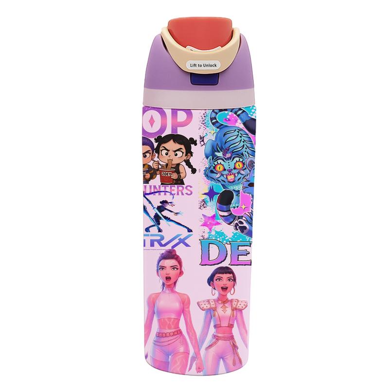 AuraCup 1pc 19/24/32oz Stainless Steel Tumbler with Lid and Straw, KPop Demon Hunters x Gen-Z Cat Vibe, Hot 12H / Cold 24H, Spooky Cat Demon Hunter Travel Cup — Perfect Gift, Valentine’s Day, Carnival Party, St. Patrick’s Day, Birthday & Festival Gifts, f