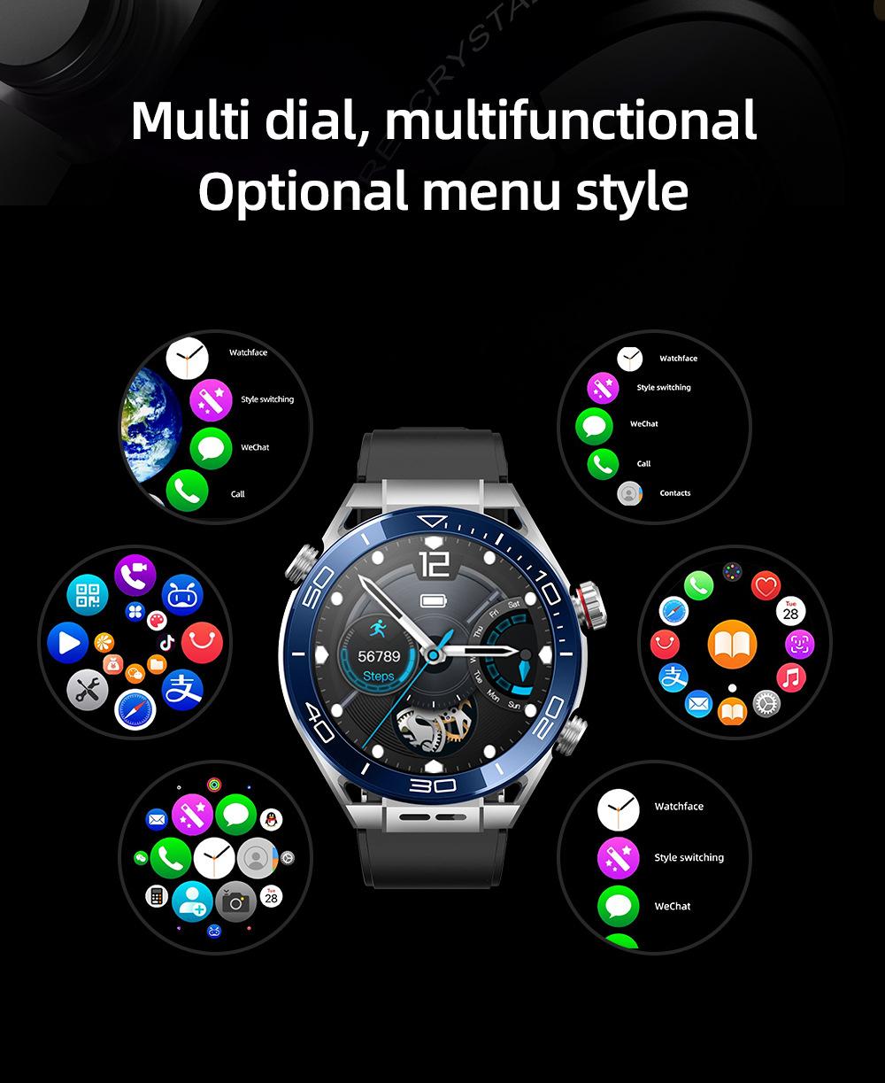 1.52in Round Screen Metal Smartwatch - Card-Slot Wearable Tech Device, Foreign Trade Version 2+16G Single Camera Digital Camera, X5 Model Health Tracker, Hot TikTok Party Toy