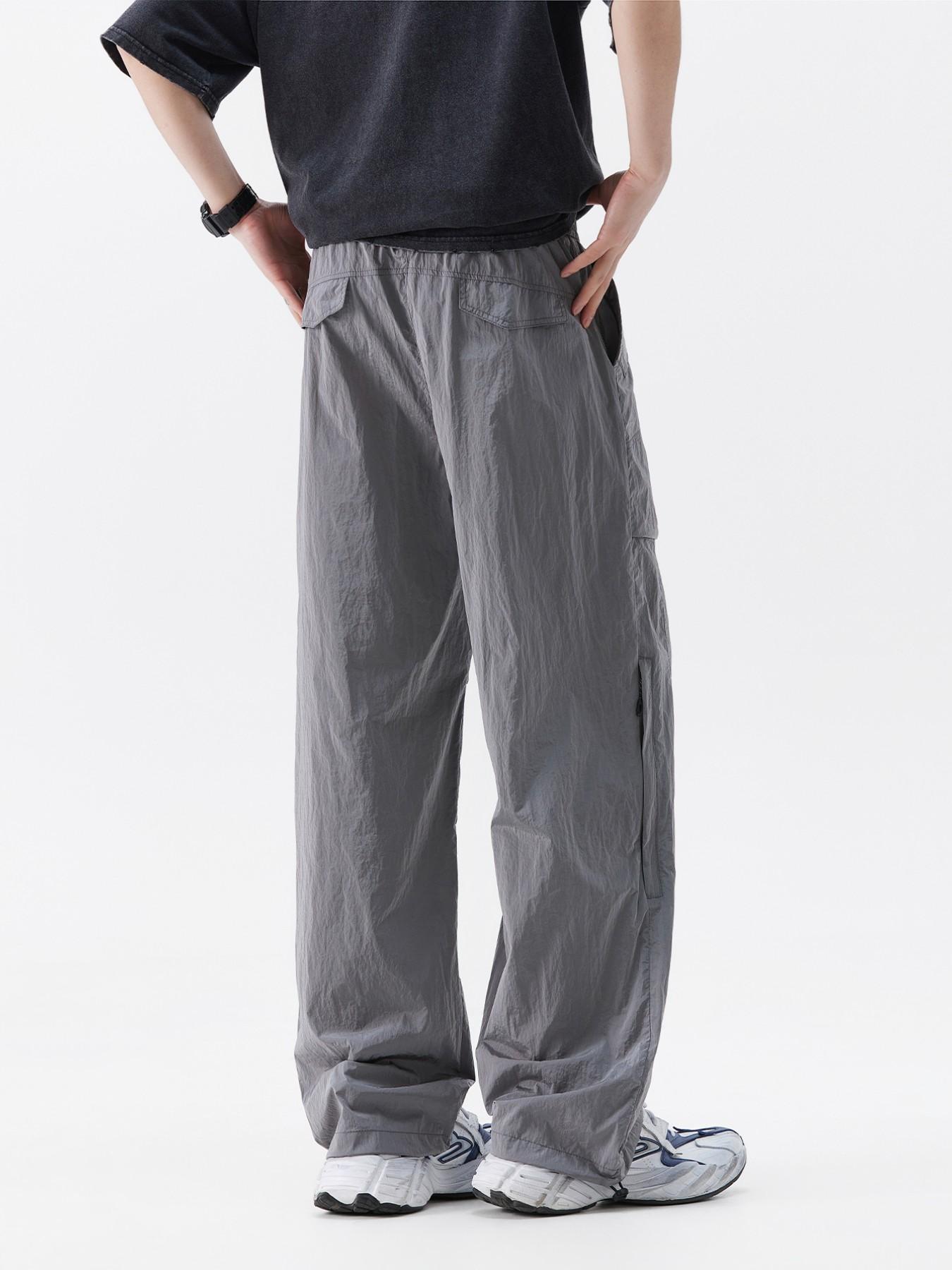 Men's Tactical Work Pants, Loose Comfortable Straight Cut, Lightweight Breathable, Casual Summer Wear, All-Season Practical Long Pants