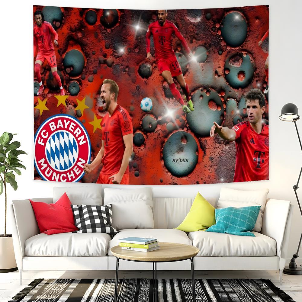 German Bundesliga FC B-Bayern München star Tapestry Background Hanging Cloth Bedroom Room Decor Aesthetic Tapestry Wall Party