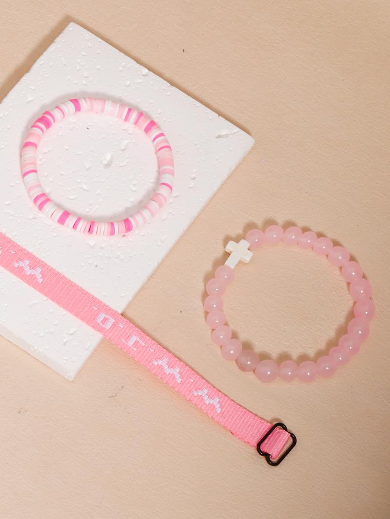 Wwjd Beaded Bracelet With Cross Charm, Exquisite Jewelry For Birthday Gift Wwjd Beaded Bracelet With Cross Charm, Exquisite Jewelry For Birthday Gift