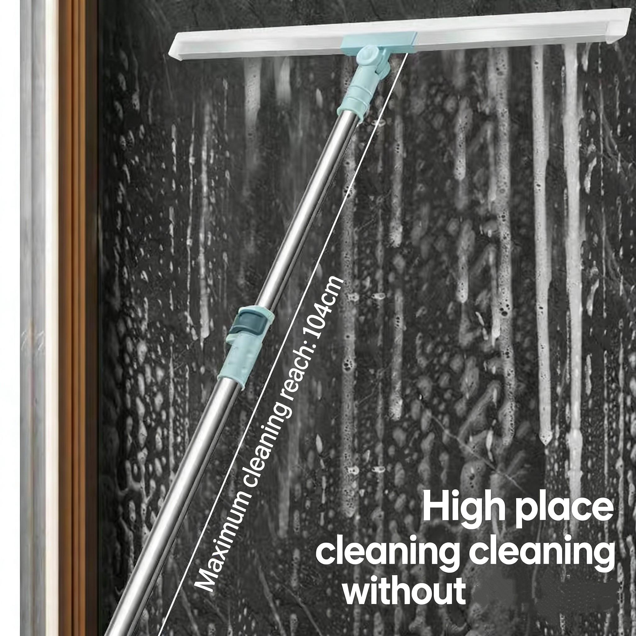 Home Extendable Silicone Magic Broom, Multi-Functional Dry Wet Use Scraper, Ergonomic Handle, Quick Drain Dust-Free Cleaning Tool