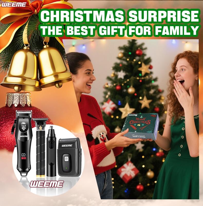 Weeme Electric Hair Clipper for Men, Professional Trimmer with T-Head, Hair Trimmer Tool, USB Rechargeable Shaver, Nose Hair Trimmer, Holiday Gift Idea