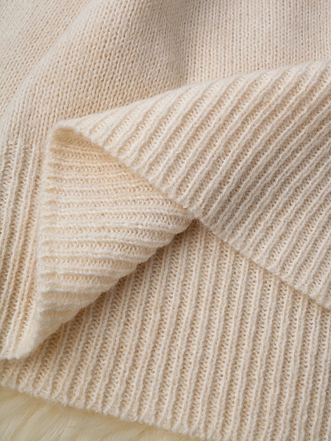 Women's High Neck Knitted Sweater, Pure Color Versatile Pullover, Casual Fashion Top for Daily Wear, Comfortable and Stylish, Knitwear