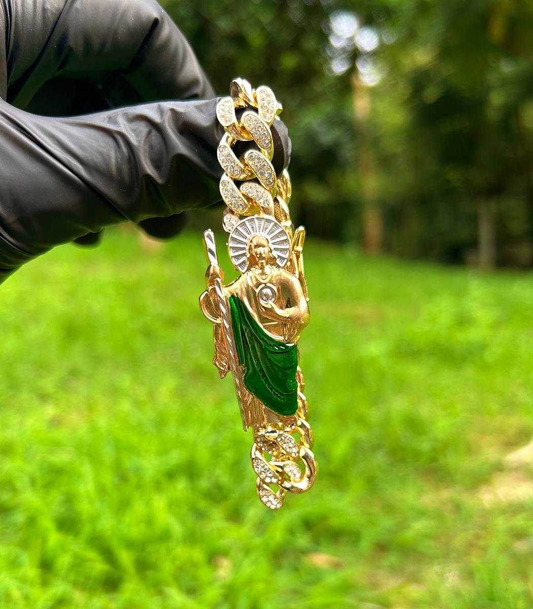 San Judas Tadeo Bracelet, Stainless Steel 24k Gold Plated Saint Jude Pendant friendship bracelets san judas san judas San Judas Tadeo Bracelet, Stainless Steel 24k Gold Plated Saint Jude Pendant friendship bracelets san judas san judas