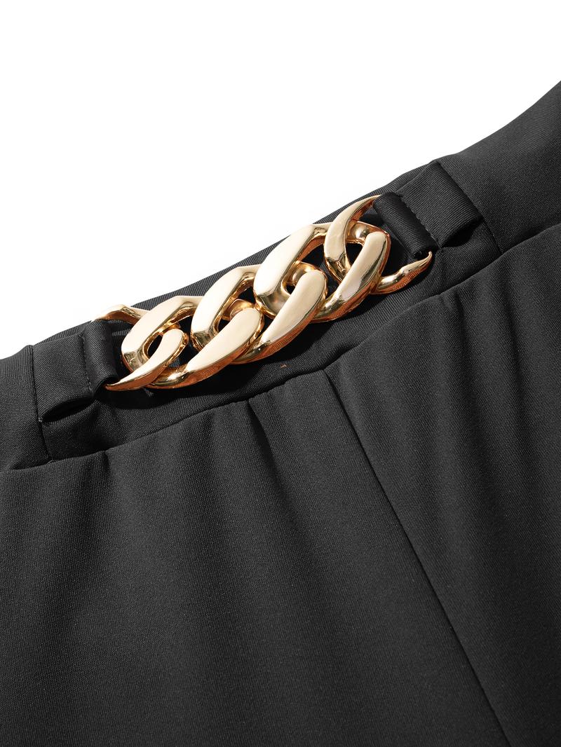 Women's Plus Size Casual Plain Wide Leg Pants, Long Fitted Kint Fabric, All Season Comfortable Clothing for Daily Wear & Travel